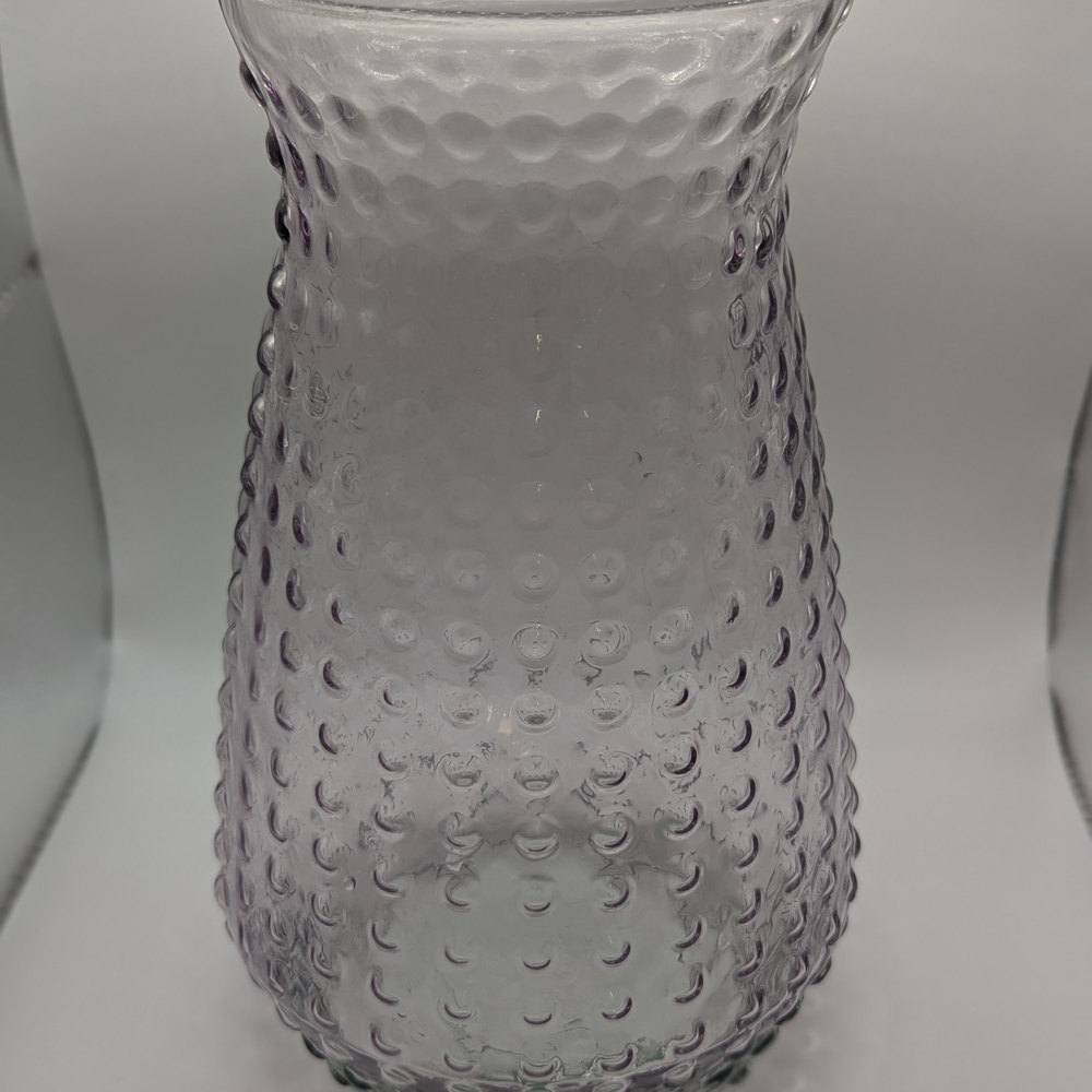 Rare DOTS XLDPS Vintage Lilac Bubbled Glass Vase. Made In USA